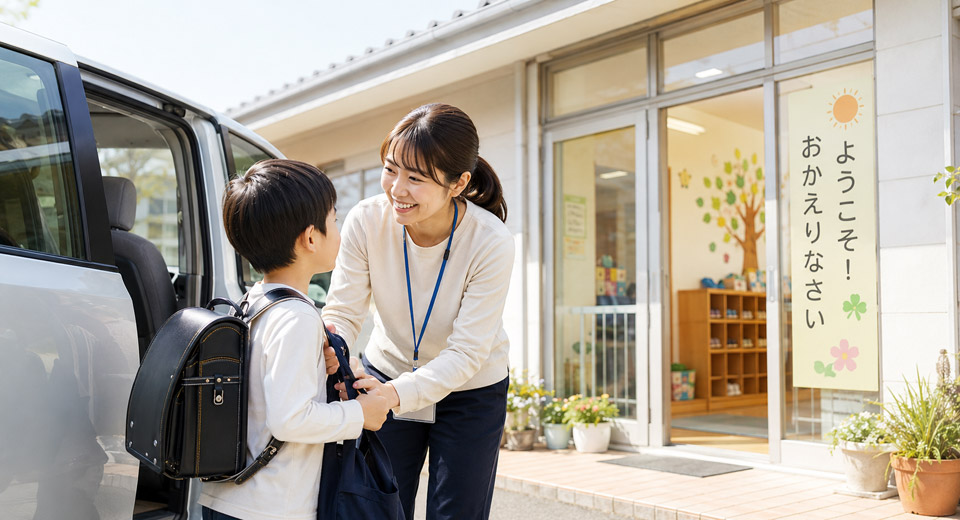 仕事内容 送迎・登降所サポート 社会福祉法人 立葵会 岐阜県瑞穂市「タチアオイの教室」