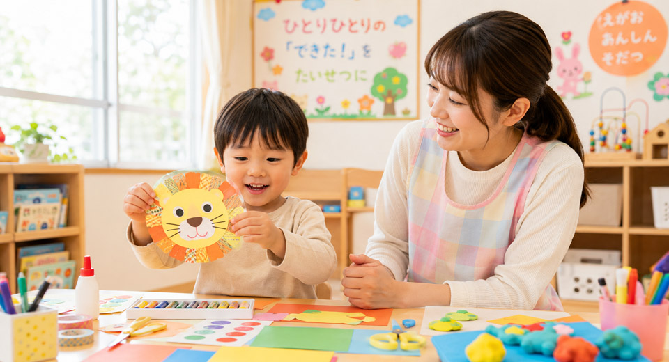 保育士 製作・創作・感覚遊び 社会福祉法人 立葵会 岐阜県瑞穂市「タチアオイの教室」
