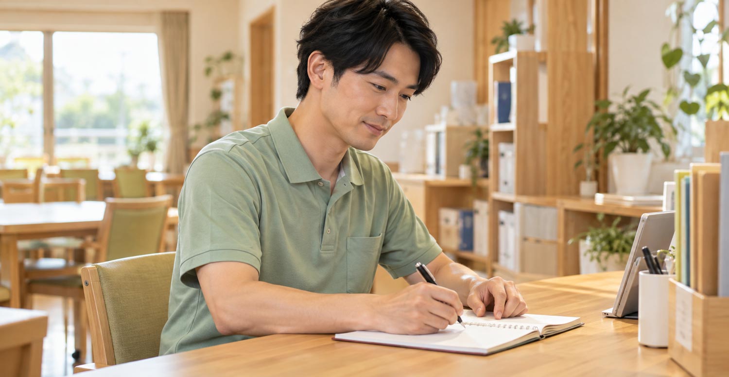 介護士の1日の流れ 記録 立葵の杜