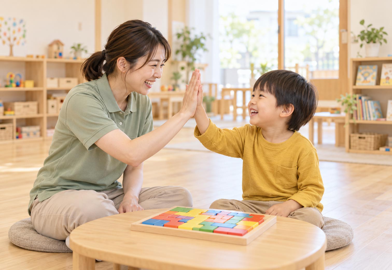 子どもの小さな「できた」を一緒に喜ぶスタッフ　社会福祉法人 立葵会